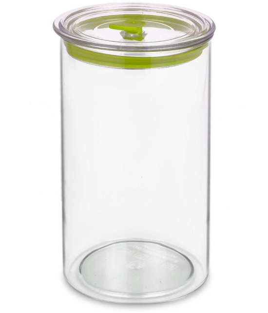 HomePro - Round Container | Airtight | Silicone Cap | Green | Plastic Utility Container ( Set of 6 ) - 1400 ml Total Capacity - Green