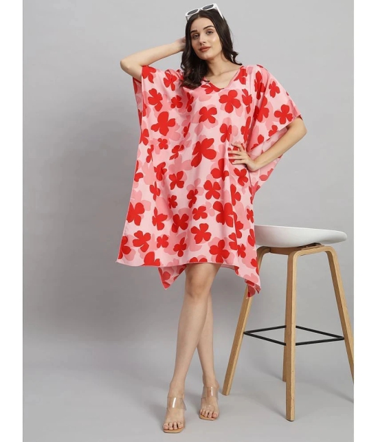 Curvydrobe Crepe Peach Beach Dresses - - None