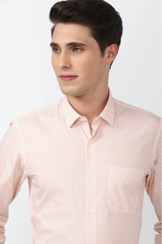 Men Pink Slim Fit Formal Full Sleeves Formal Shirt