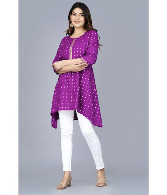 SIPET - Purple Rayon Womens Tunic ( Pack of 1 ) - None