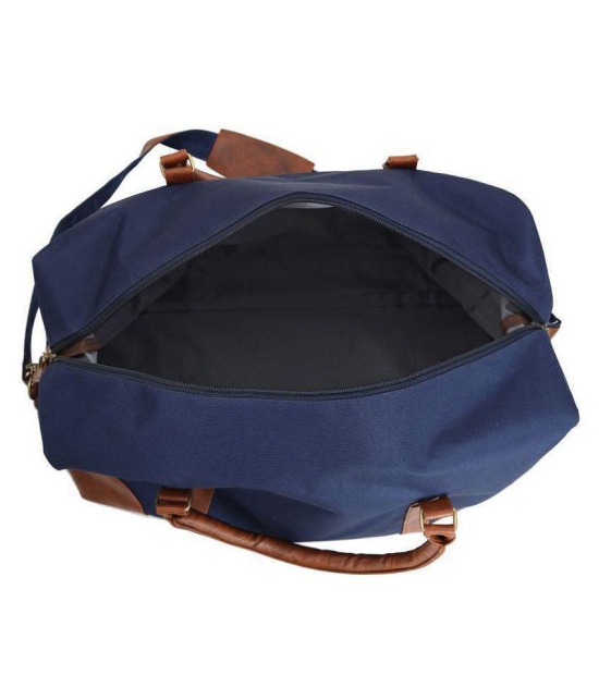 Leather World Blue Solid M Duffle Travel Bag - M