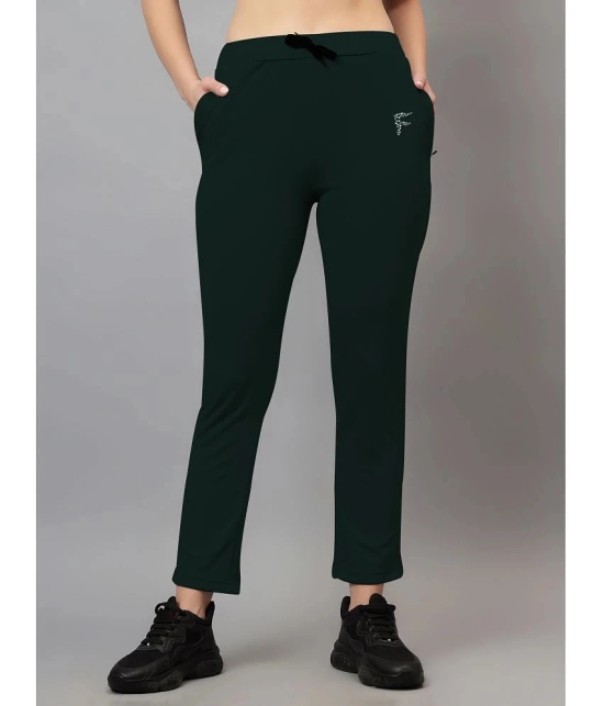 Diaz Olive Green Lycra Womens Gym Trackpants ( Pack of 1 ) - None