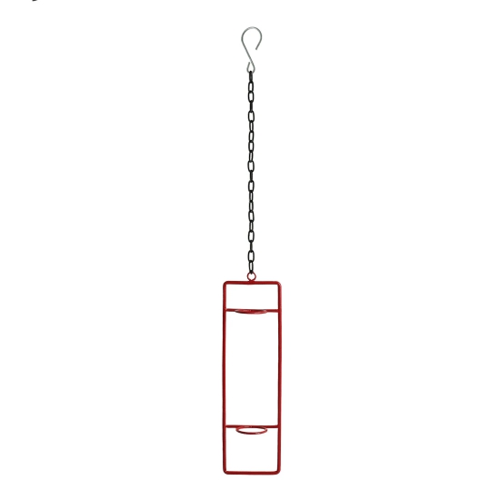 Modern Glass Garden Test Tube Hanging Planter/Vase (10 Inch, Red)