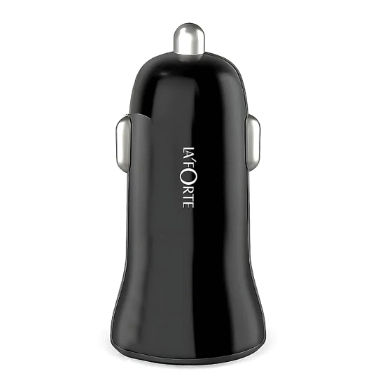 LA FORTE Mobile Dual Port Car Charger With C Type Cable