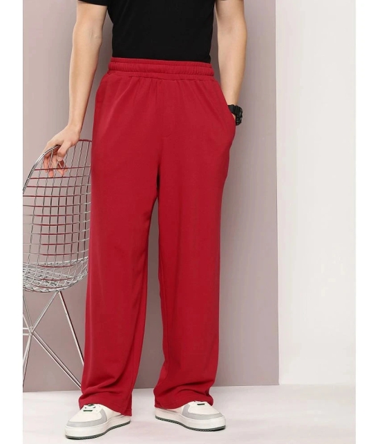 Dillinger Red Fleece Mens Trackpants ( Pack of 1 ) - None