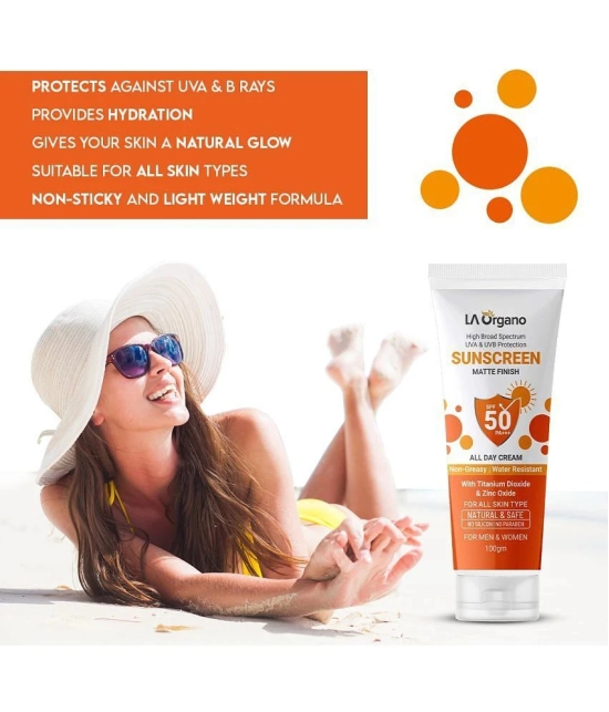 LA ORGANO - SPF 50 Sunscreen Cream For All Skin Type ( Pack of 1 )