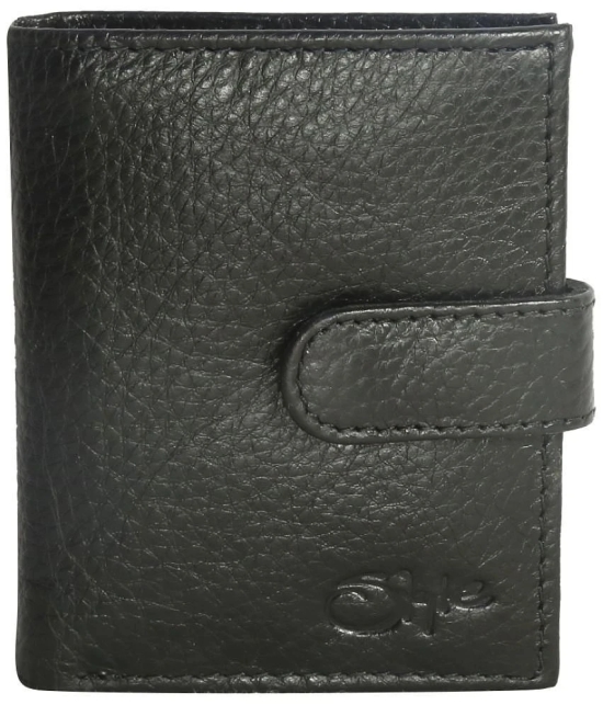 Style 98 Black Leather ATM + Money Slot 10 Slot Card Holder For Men & Women - Black