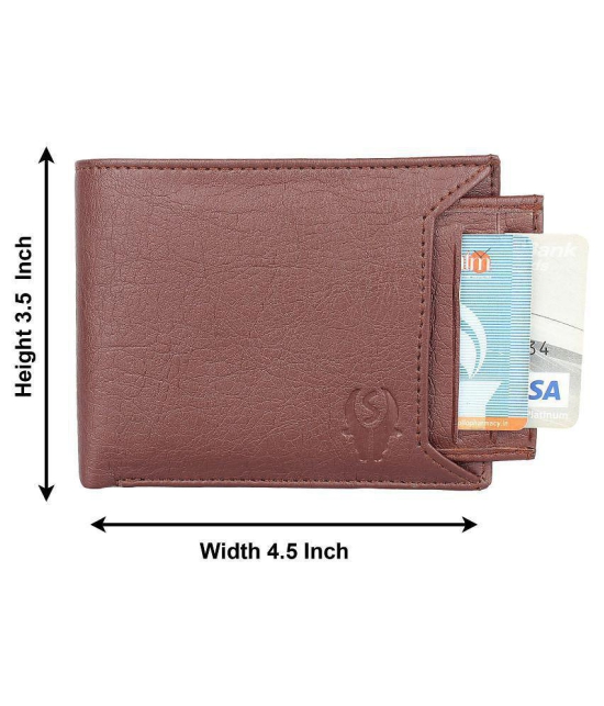 samtroh - Brown Faux Leather Men's Regular Wallet ( Pack of 1 )