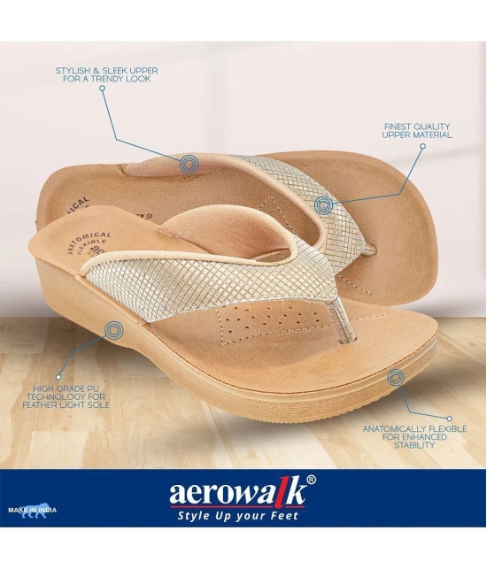 Aerowalk Beige Womens Slipper - None