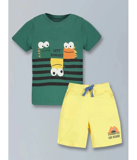 PLUM TREE Green Cotton Boys T-Shirt & Shorts ( Pack of 1 ) - None