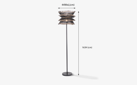 Zik Impex Natural Floor Lamp for Living Room, Bed Room, Office Room, Corner Lamp For Room-Beige