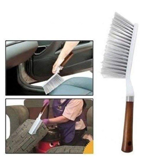 INGENS Combo of Car and Carpet Cleaning Brush and Microfiber Cleaning Cloths,40x40cms 250GSM Highly Absorbent, Lint and Streak Free,Wash Cloth for Car, Window(Pack of 5 Cloth and 1 Brush)â?¦