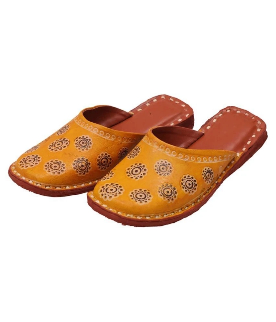 Raj - Yellow Womens Mules - None