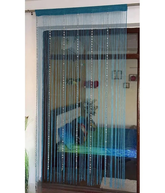 ENTICE Single Door Beaded String Curtain - Blue