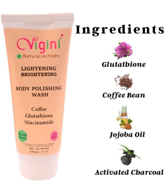 Vigini Skin Whitening So@ap Serum Cream So@ap Free Body Cream Wash Lightening Brightening Face Serum  200 mL D Tan De Pigmentation  Glutathione Coffee