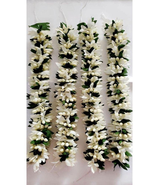 Padmavathi Enterprises Jasmine White Artificial Flowers - Pack of 4