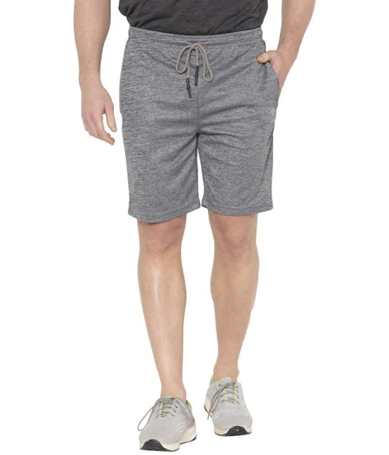 Bodyactive - Grey Melange Polyester Mens Gym Shorts ( Pack of 1 ) - None