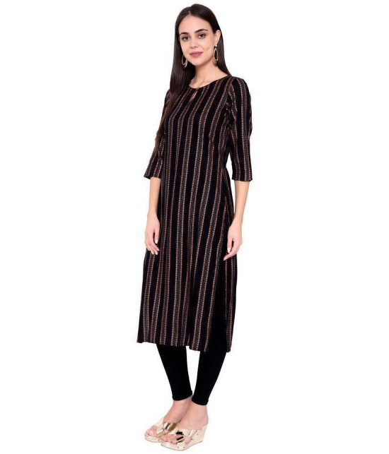 GOD BLESS Black Rayon Straight Kurti - Single - XS