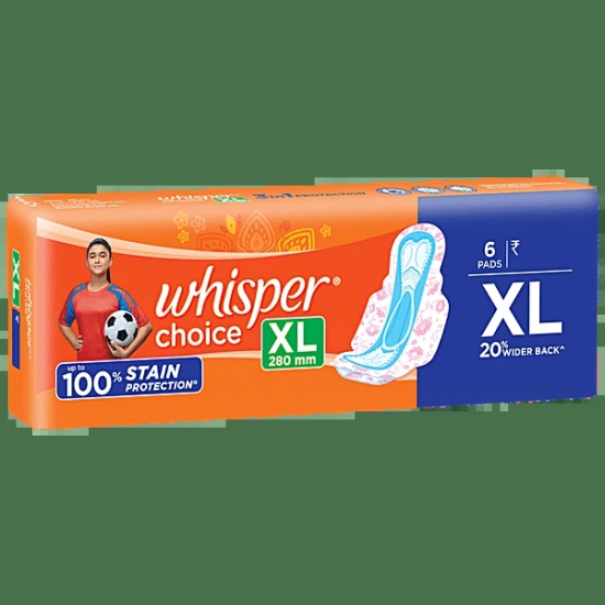 Whisper Choice Sanitary Pads - Xl