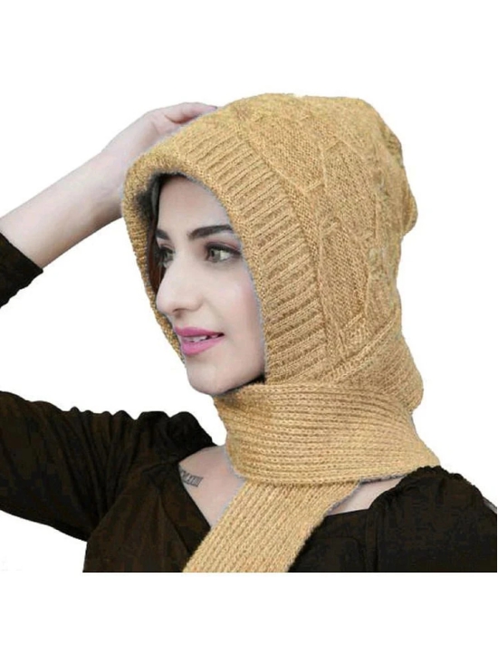 Whyme Fashion Camel Woollen Womens Headwrap ( Pack of 1 ) - Camel