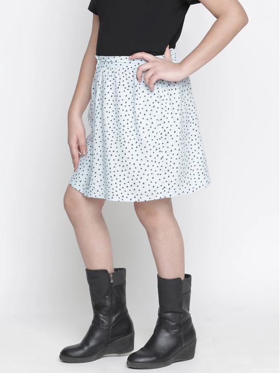 Oxolloxo Girls Blue Polka Dots Print Skirts