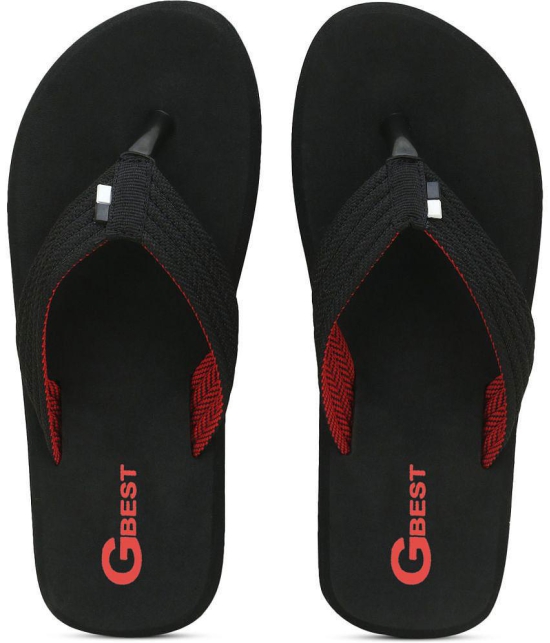 GBest - Black Men''s Thong Flip Flop - None