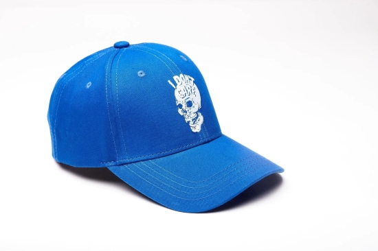 I Dont Care Printed Royal Blue Cap