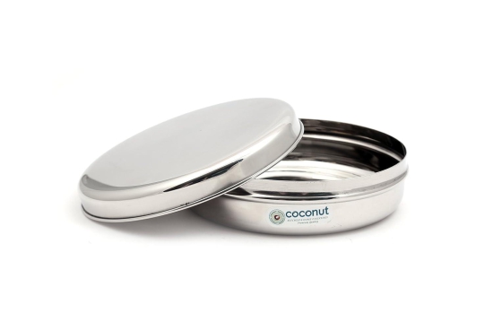 coconut Stainless Steel Sleek Chapati Box/Chocolate Box/Multi-purpose Storage Container - 1 Qty (1000 ML)