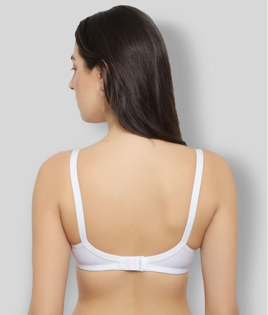 KYODO - White Cotton Blend Non - Padded Women's Everyday Bra ( Pack of 1 ) - 40B