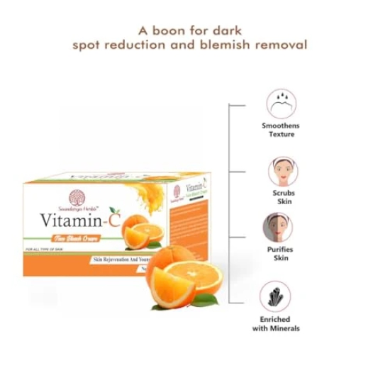 Soundarya Herbs Vitamin C Face Bleach Cream for All Skin Types - 300gm