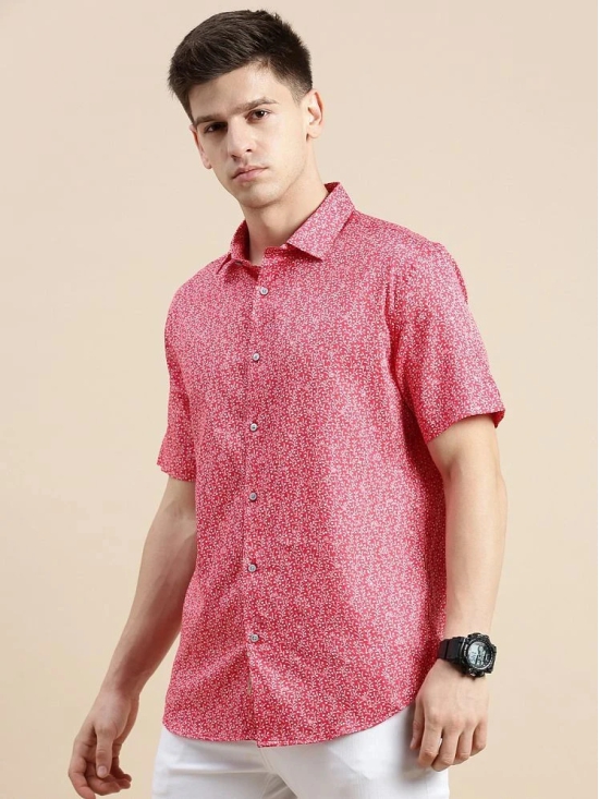 Showoff Cotton Blend Regular Fit Printed Half Sleeves Mens Casual Shirt - Red ( Pack of 1 ) - None