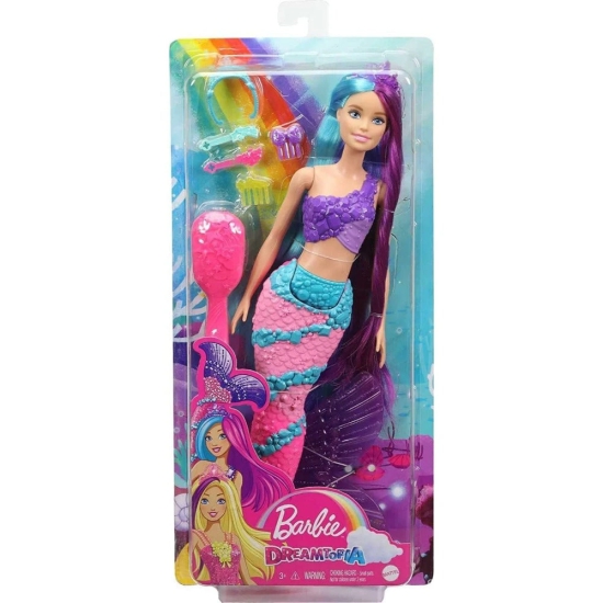 Original 7 in 1 Barbie Dreamtopia Mermaid 2 Toned Hairs With Accessories