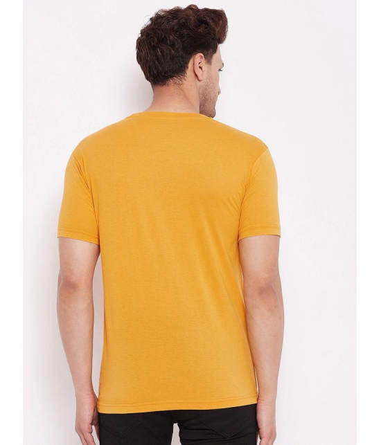 Lycos - Cotton Blend Regular Fit Mustard Men's T-Shirt ( Pack of 2 ) - None