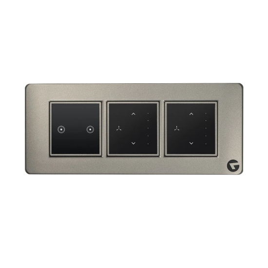 L&G Smart Touch Switch Board| Designed By German Engineers (Size: 6M- 220 X 90 X 45 Mm)-Grey / Plastic