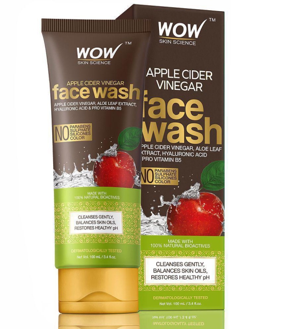 WOW Skin Science Apple Cider Vinegar Face Wash 100ml Tube