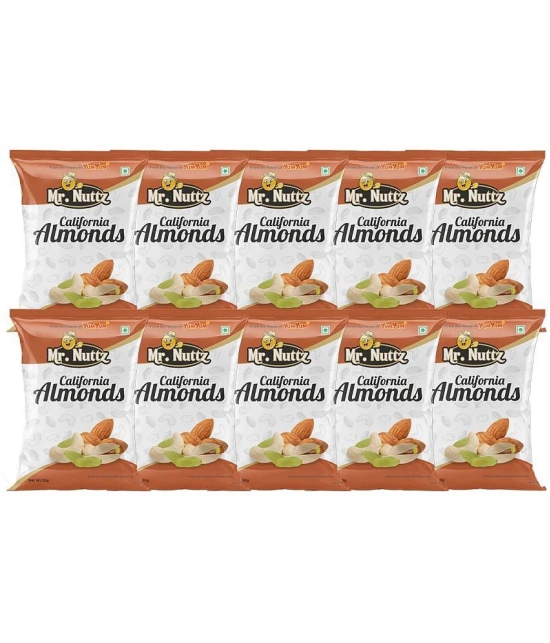 Mr.Nuttz Almond (Badam) (Pack of 10x50) 500 g Pack of 10