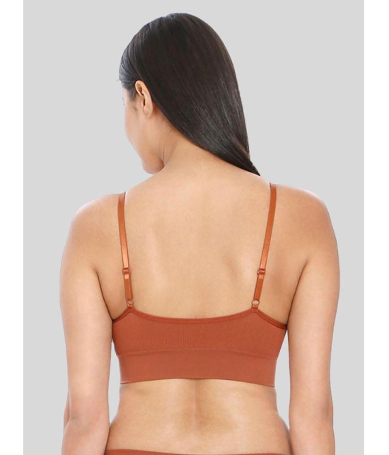 ILRASO - Brown Cotton Blend Removable Padding Women's Everyday Bra ( Pack of 1 ) - None