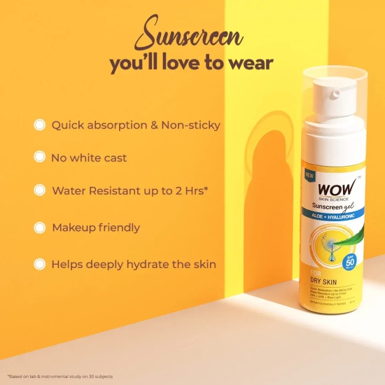 Sunscreen Gel For Dry Skin | Spf 50 Pa++++ | Lightweight & Quick Absorbing - 50 Ml