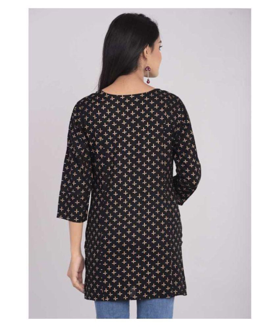 Kbz Black Rayon Straight Kurti - S