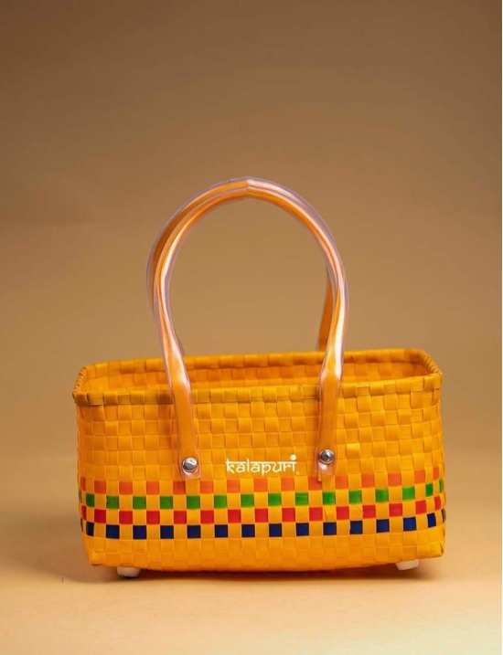 Handmade Orange Half Basket