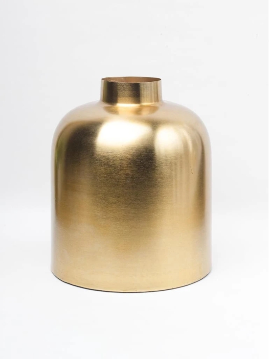 VON CASA Gold Cylindrical Flower Vase