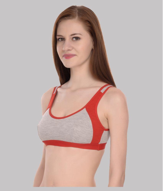 Kiran Enterprises Multicolor Cotton Non Padded Womens Sports Bra ( Pack of 3 ) - None