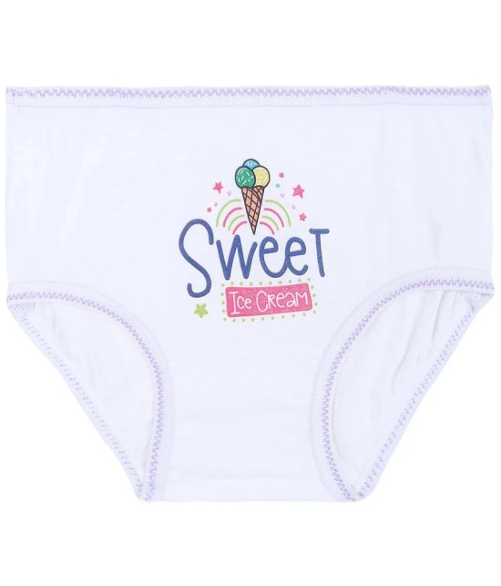 DYCA - White Cotton Girls Panties ( Pack of 6 ) - None