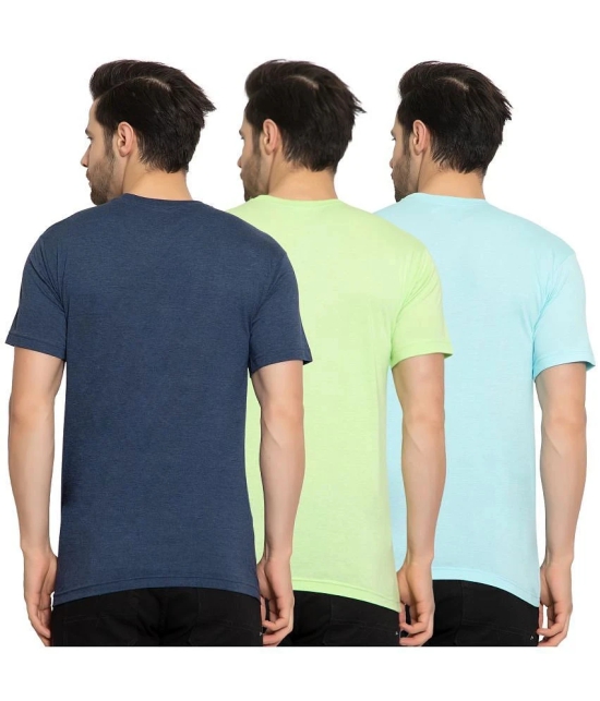 Zeffit - Cotton Blend Regular Fit Multicolor Mens Sports T-Shirt ( Pack of 3 ) - None