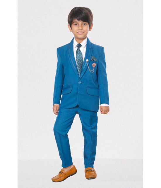 DKGF Fashion - Turquoise Polyester Boys Suit ( Pack of 1 ) - None