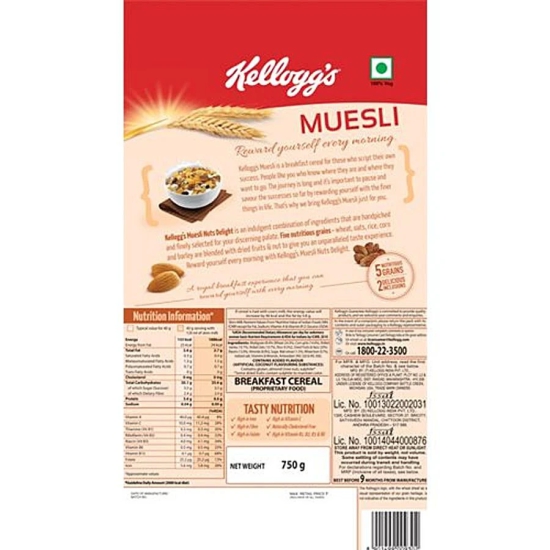 Kelloggs Muesli Nut Delight, 750 Gm