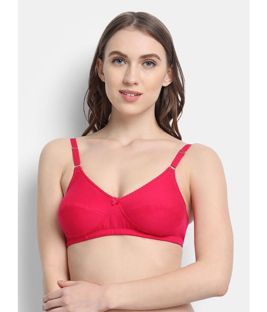 VStar - Pink Cotton Non Padded Women's Everyday Bra ( Pack of 1 ) - None