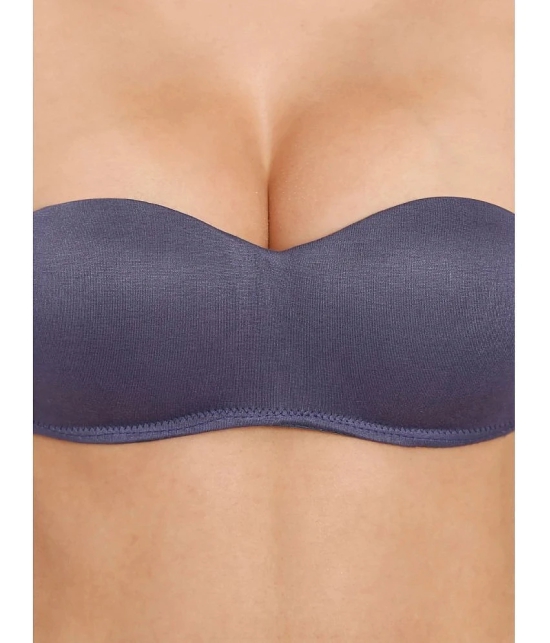 ILRASO Pack of 1 Polyester Lightly Padded Womens Balconette Bra ( Blue ) - None