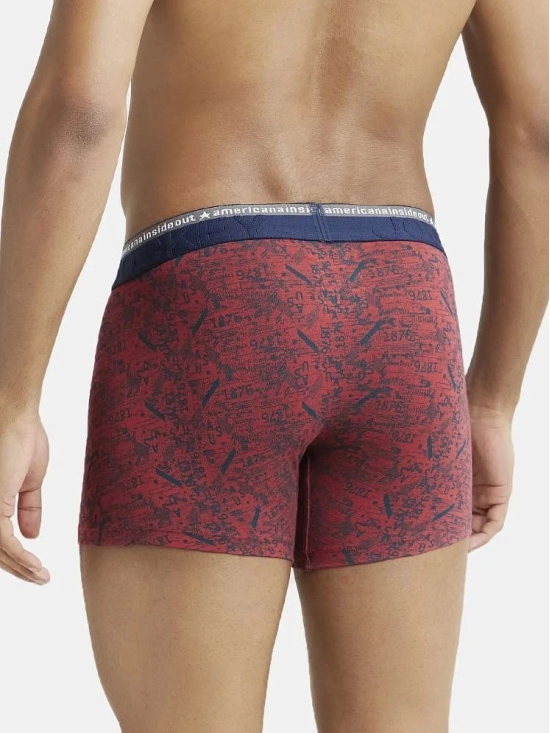 Jockey US63 Men Super Combed Cotton Elastane Printed Trunk - Assorted (Pack of 2 & Prints may vary) - None