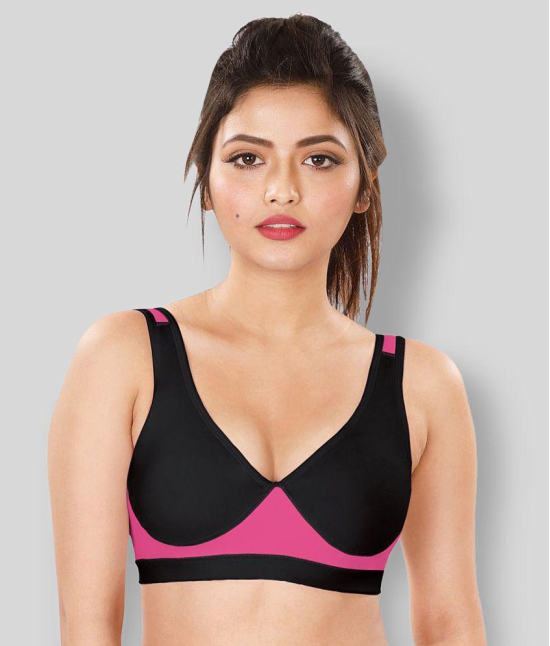 Dermawear Multi Color Poly Cotton Color Blocking Sports Bra - 36C